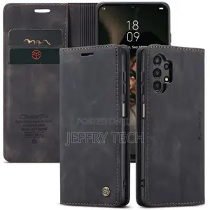 Black Galaxy A13 Caseme Compact Flip Wallet Case