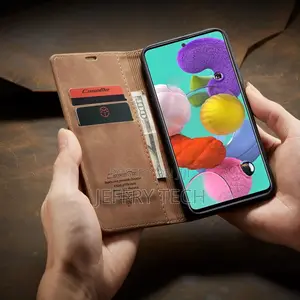 Brown Galaxy A71 Caseme Compact Flip Classy Wallet Case