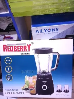 Redberry 3 in 1 Blender (Juicer, Grinder, Chopper)- 1.5L