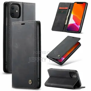 For iPhone 12 Caseme Original Flip Case Retro Magnetic Card