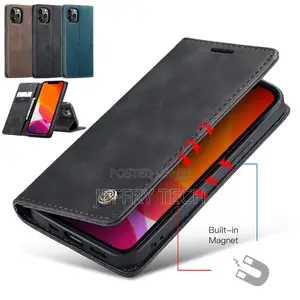 For iPhone 12 Pro Magnetic Leather Flip Card Wallet