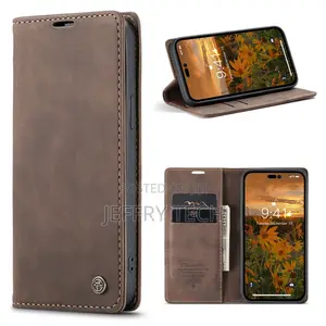 Magnetic Leather Flip Case for Apple iPhone 14 Plus Max