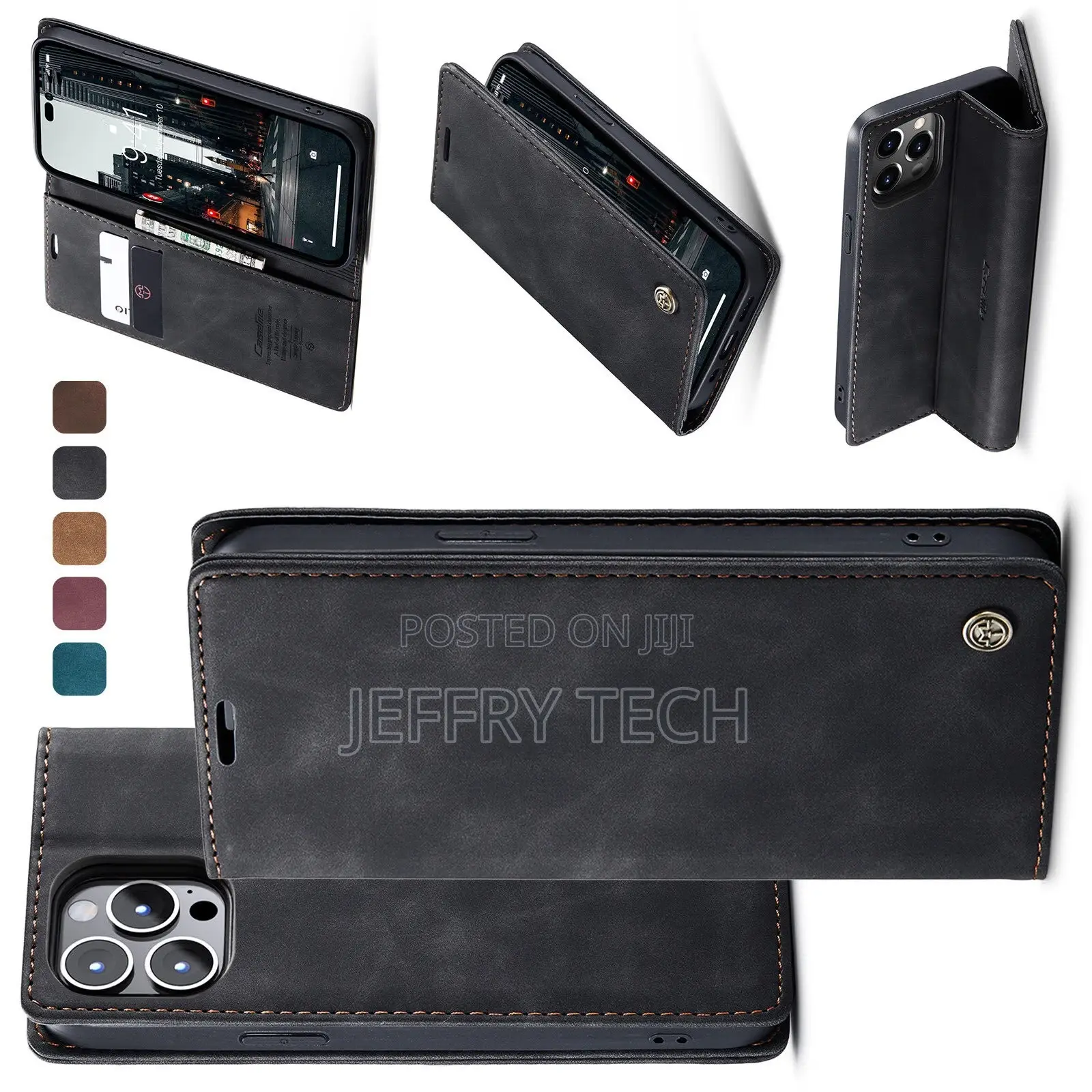 Magnetic Leather Flip Case for Apple iPhone 14 Plus Max