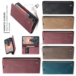 Caseme for iPhone 14 Pro Case Leather Slots Magnetic Wallel