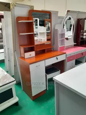 Brown and White Dresser