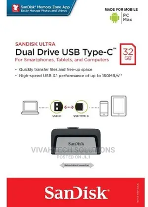 32GB Ultra Dual Drive USB Type-C Flash Drive- OTG