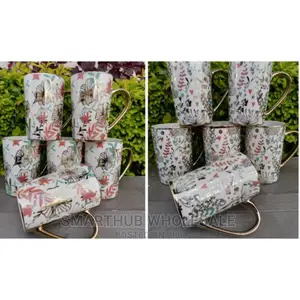 6pcs Ceramic Golden Mug