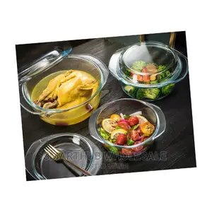 3pcs Glass Casserole Storage