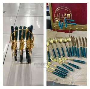 24pc Golden Cutlery Set