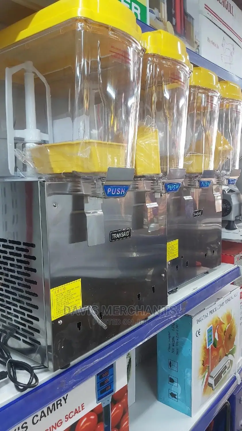Juice Dispenser With Three Columns and a Cooling System