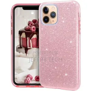Silicone Case Cover for iPhone 11 Pro ( Pink Glitter Case)
