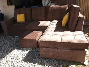 Brown L Seat Sofa