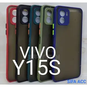 Vivo Y15s Shockproof Back Cover Case + Phone Ring OTG Cabl