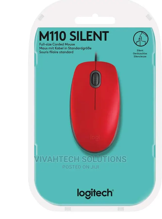 Logitech USB Silent Mouse M110S Red