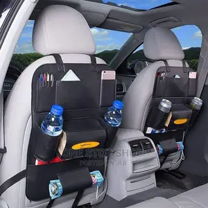 2pcs Pu Leather Car Seat Back Organizer