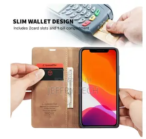 iPhone 14 Pro 13 Pro Max 12 11 Luxury Caseme Leather Flip W