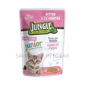 Jungle Kitten Pouch Chicken in Gravy Wet Cat Food - 24 Pouches
