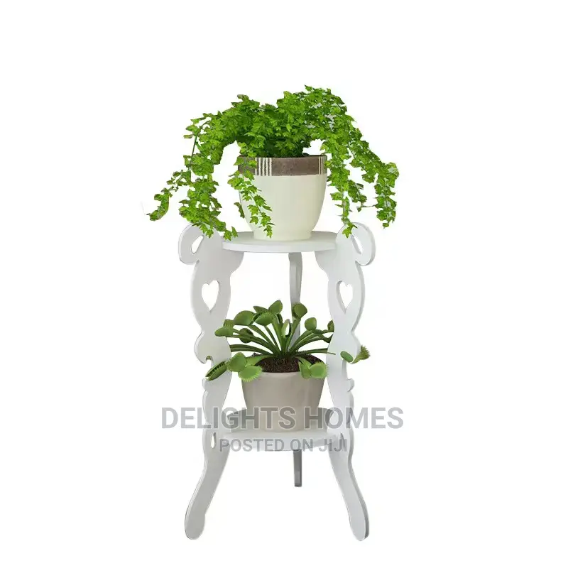 3 Legged 2 Layer White Decor Table