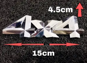 4*4 Silver Car Badge Sticker