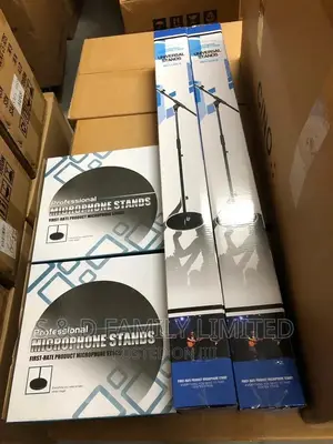 Metalic Roundbase Microphone Stand
