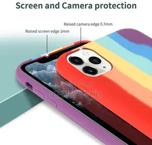 iPhone 11 Pro Max Case Rainbow Soft Flexible Silicone Gel Mi