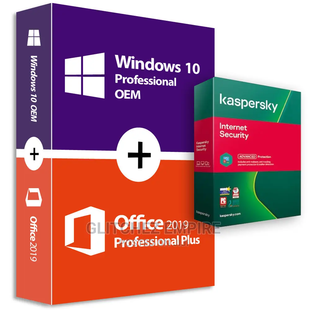 Windows 10 Pro + Microsoft Office 2019 + Kaspersky Premium
