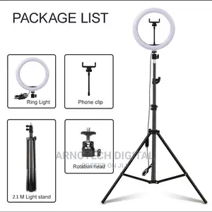 10" Ring Light With 2.1m Adjustable Tripod