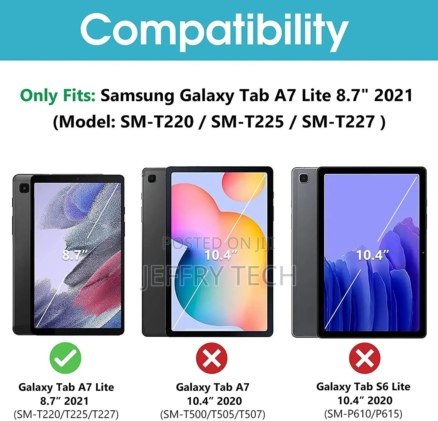 2 X Glass Screen Protector for Samsung Galaxy Tab A7 Lite 8.