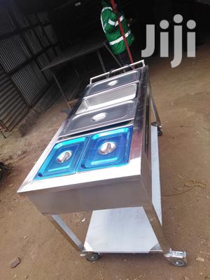 Food Warmer Bin Marie Trolley With Wheels