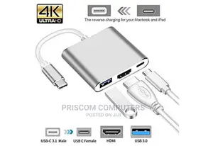 HDTV Male to Female Type C to HDMI Converter 3 in 1 Type