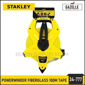 STANLEY Power Winder Fibreglass Long Measuring Tape 100m