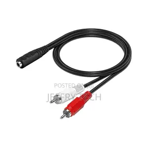 3.5mm 1/8 TRS Female to Dual RCA Male Stereo Breakout Splitt