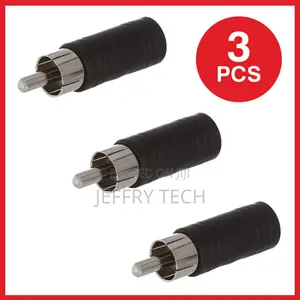 3pcs 3.5mm Stereo Female Jack to RCA Male Plug Adapter Audio