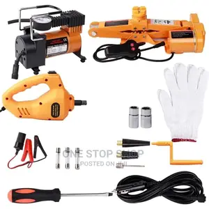 Emergency 3ton Electric Jack With Electric Wrench + Inflator