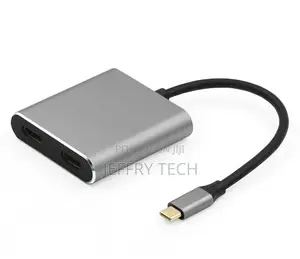 USB 3 Type C Male to 2x HDMI Video Out Split or Extend Di