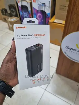 Porodo Portable Fast Power Bank 30000mah(20W