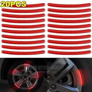 20pcs Red Reflective Tire Decor Stickers
