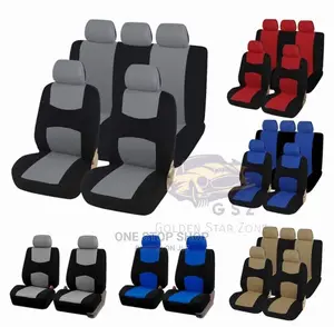 Fabric Seat Covers to Fit 5 Seater Cars (Black,Blue,Red,Grey