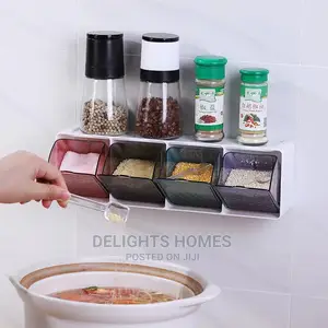 4 Slot Kitchen Wall Spice Organizer