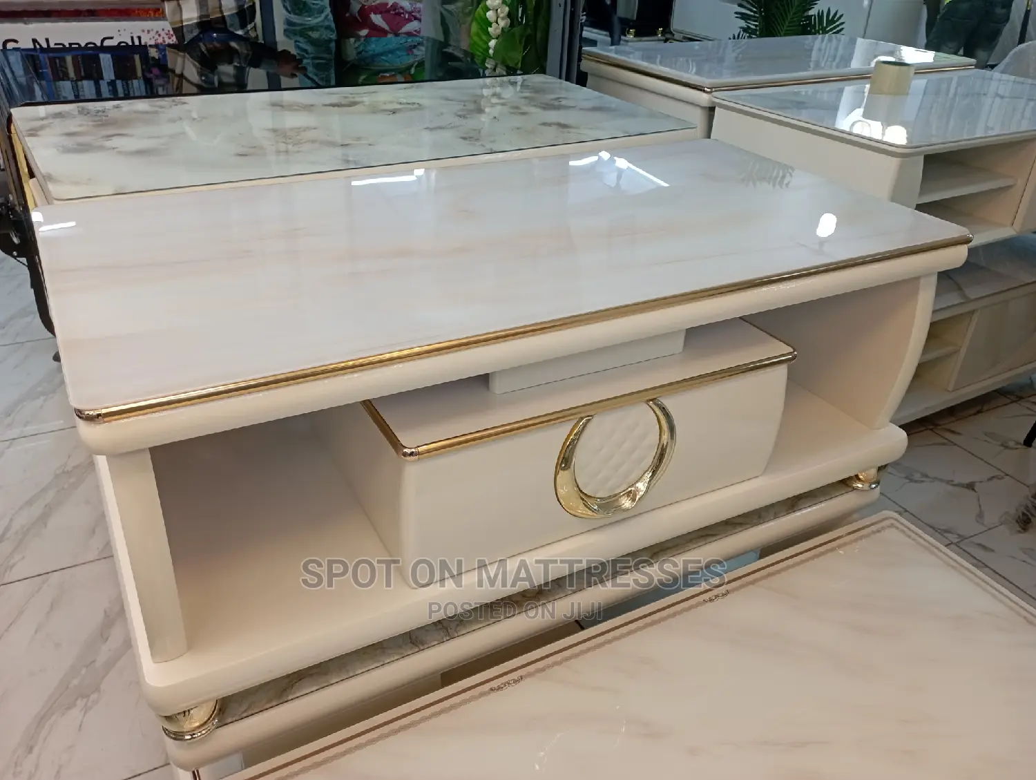 Marble Glass Coffee Table
