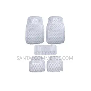 Clear 5 PCS Seater Rubber 5 Seater Car Floor Mats