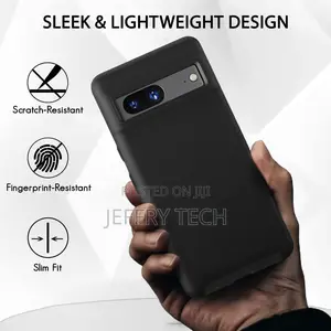 Soft Silicon Back Cover Case for Google Pixel 7 (Matte Black