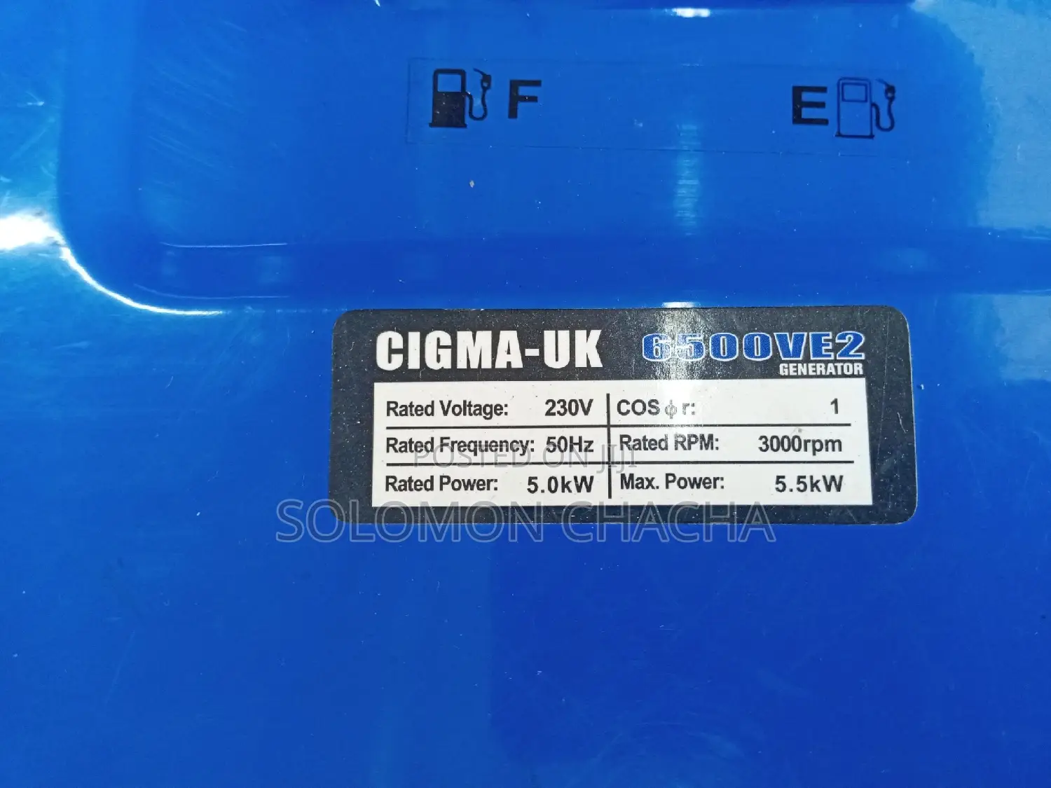 Cigma-Uk 5.5kw Gasoline Generator Keystart