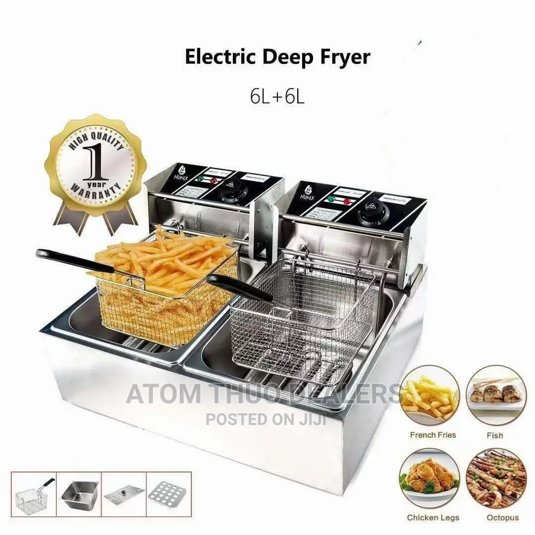 Electric Double Deep Fryer Double