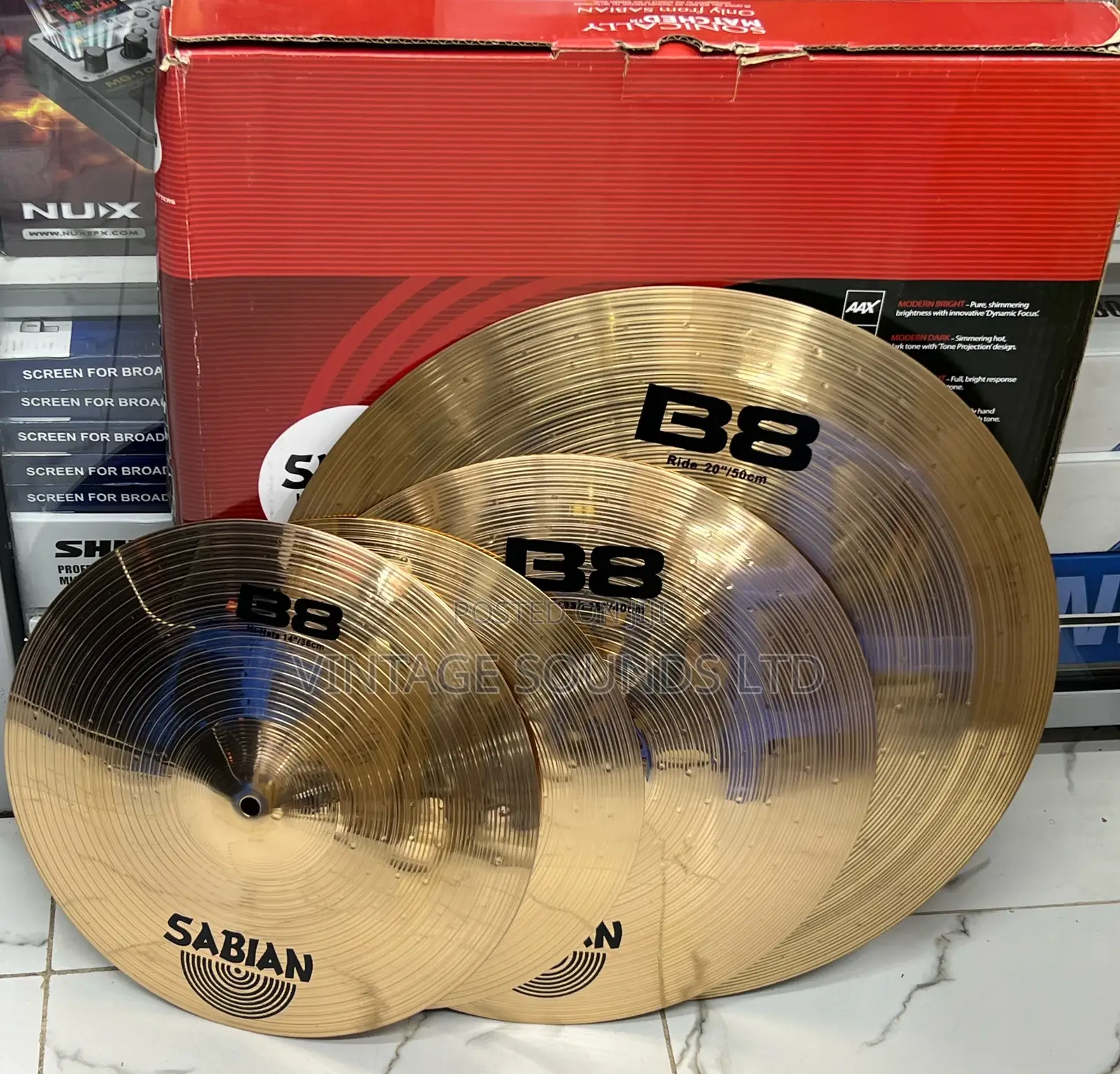 Sabian B8 Drumset Cymbals Complete Set ( Bronze)