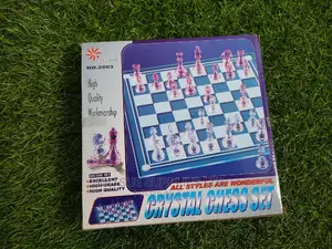 Gold Light Crystal Chess Set Board Game ( 22 by 22cm)