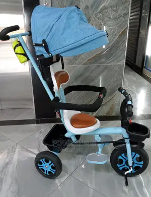 Kids Tricycle With Push Handle and Umbrella.