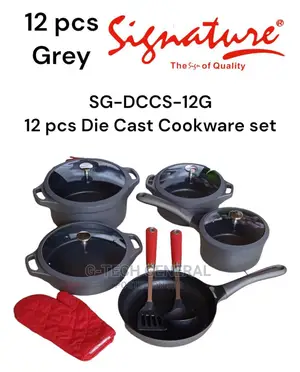 Grey Cookware 12pcs Non Stick
