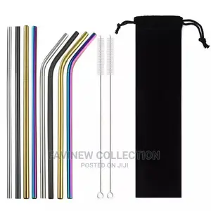 100% Food Grade Stainless Steel Reusable Straws