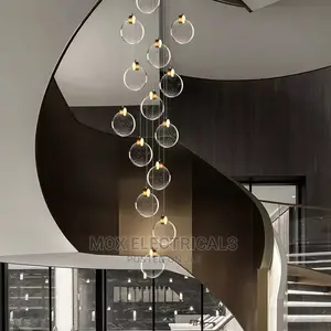 Led Glass Staircase Pendant